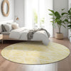 Piper Looms Mayfield Moroccan AMF776 Gold Machine Washable Area Rug Round Lifestyle Image Feature