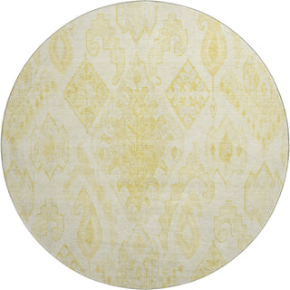 Piper Looms Mayfield Moroccan AMF776 Gold Machine Washable Area Rug Round Main Image