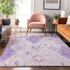 Piper Looms Mayfield Moroccan AMF776 Purple Machine Washable Area Rug Lifestyle Image Feature