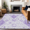 Piper Looms Mayfield Moroccan AMF776 Purple Machine Washable Area Rug Lifestyle Image Feature