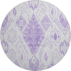Piper Looms Mayfield Moroccan AMF776 Purple Machine Washable Area Rug Round Main Image