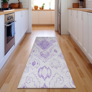 Piper Looms Mayfield Moroccan AMF776 Purple Machine Washable Area Rug Runner Lifestyle Image Feature