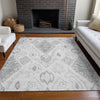 Piper Looms Mayfield Moroccan AMF776 Silver Machine Washable Area Rug Lifestyle Image Feature