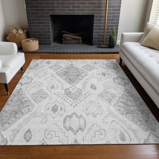 Piper Looms Mayfield Moroccan AMF776 Silver Machine Washable Area Rug Lifestyle Image Feature