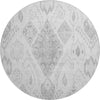 Piper Looms Mayfield Moroccan AMF776 Silver Machine Washable Area Rug Round Main Image