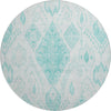 Piper Looms Mayfield Moroccan AMF776 Teal Machine Washable Area Rug Round Main Image