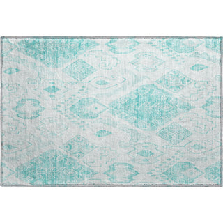 Piper Looms Mayfield Moroccan AMF776 Teal Machine Washable Area Rug Scatter Main Image