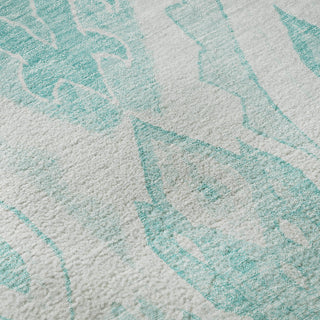 Piper Looms Mayfield Moroccan AMF776 Teal Machine Washable Area Rug Swatch Image