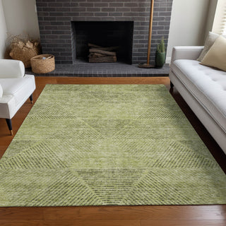 Piper Looms Mayfield Geometric AMF777 Aloe Machine Washable Area Rug Lifestyle Image Feature