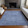 Piper Looms Mayfield Geometric AMF777 Blue Machine Washable Area Rug Lifestyle Image Feature