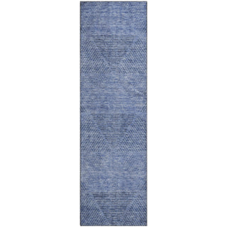 Piper Looms Mayfield Geometric AMF777 Blue Machine Washable Area Rug Runner Main Image