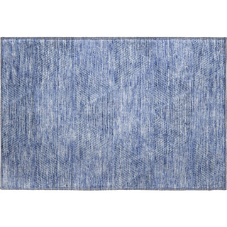 Piper Looms Mayfield Geometric AMF777 Blue Machine Washable Area Rug Scatter Main Image