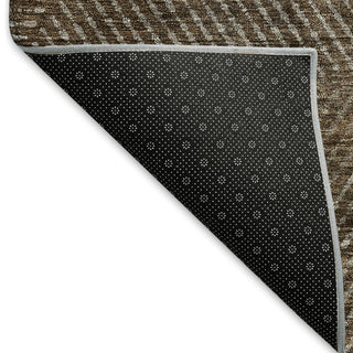 Piper Looms Mayfield Geometric AMF777 Brown Machine Washable Area Rug Backing Image