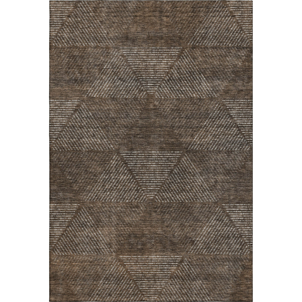 Piper Looms Mayfield Geometric AMF777 Brown Machine Washable Area Rug main image