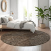 Piper Looms Mayfield Geometric AMF777 Brown Machine Washable Area Rug Round Lifestyle Image Feature