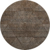Piper Looms Mayfield Geometric AMF777 Brown Machine Washable Area Rug Round Main Image