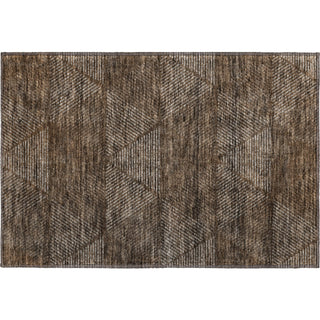Piper Looms Mayfield Geometric AMF777 Brown Machine Washable Area Rug Scatter Main Image