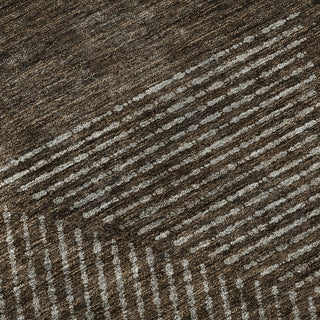 Piper Looms Mayfield Geometric AMF777 Brown Machine Washable Area Rug Swatch Image