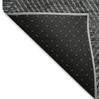 Piper Looms Mayfield Geometric AMF777 Charcoal Machine Washable Area Rug Backing Image