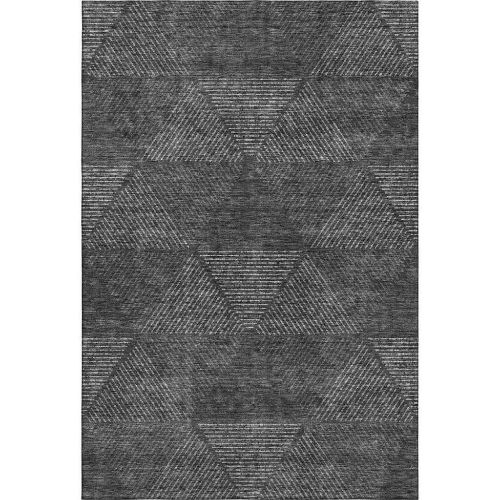Piper Looms Mayfield Geometric AMF777 Charcoal Machine Washable Area Rug main image