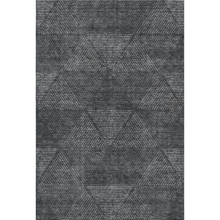 Piper Looms Mayfield Geometric AMF777 Charcoal Machine Washable Area Rug main image
