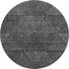 Piper Looms Mayfield Geometric AMF777 Charcoal Machine Washable Area Rug Round Main Image