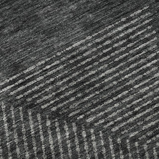Piper Looms Mayfield Geometric AMF777 Charcoal Machine Washable Area Rug Swatch Image
