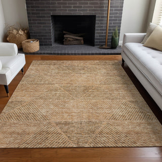 Piper Looms Mayfield Geometric AMF777 Copper Machine Washable Area Rug Lifestyle Image Feature