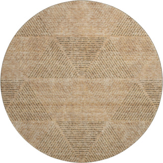 Piper Looms Mayfield Geometric AMF777 Copper Machine Washable Area Rug Round Main Image