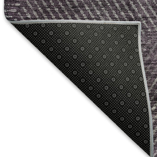 Piper Looms Mayfield Geometric AMF777 Eggplant Machine Washable Area Rug Backing Image
