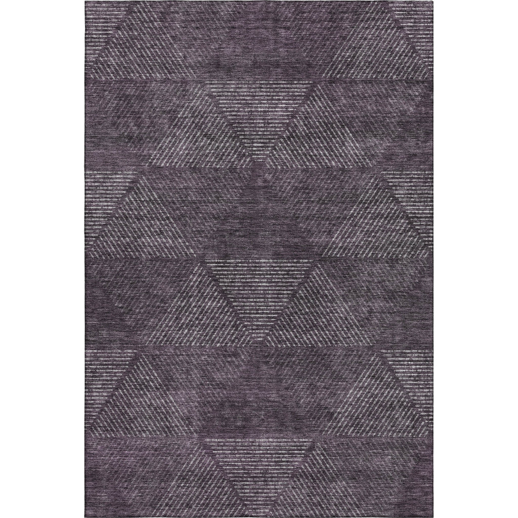 Piper Looms Mayfield Geometric AMF777 Eggplant Machine Washable Area Rug main image