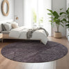 Piper Looms Mayfield Geometric AMF777 Eggplant Machine Washable Area Rug Round Lifestyle Image Feature