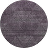 Piper Looms Mayfield Geometric AMF777 Eggplant Machine Washable Area Rug Round Main Image