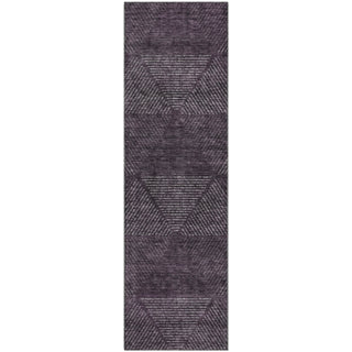 Piper Looms Mayfield Geometric AMF777 Eggplant Machine Washable Area Rug Runner Main Image