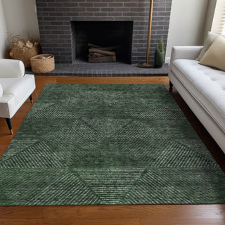Piper Looms Mayfield Geometric AMF777 Fern Machine Washable Area Rug Lifestyle Image Feature