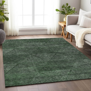 Piper Looms Mayfield Geometric AMF777 Fern Machine Washable Area Rug Lifestyle Image Feature