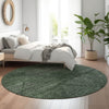 Piper Looms Mayfield Geometric AMF777 Fern Machine Washable Area Rug Round Lifestyle Image Feature