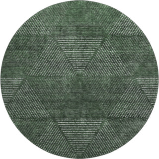 Piper Looms Mayfield Geometric AMF777 Fern Machine Washable Area Rug Round Main Image