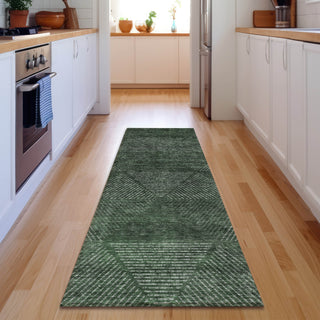 Piper Looms Mayfield Geometric AMF777 Fern Machine Washable Area Rug Runner Lifestyle Image Feature