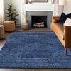 Piper Looms Mayfield Geometric AMF777 Navy Machine Washable Area Rug Lifestyle Image Feature