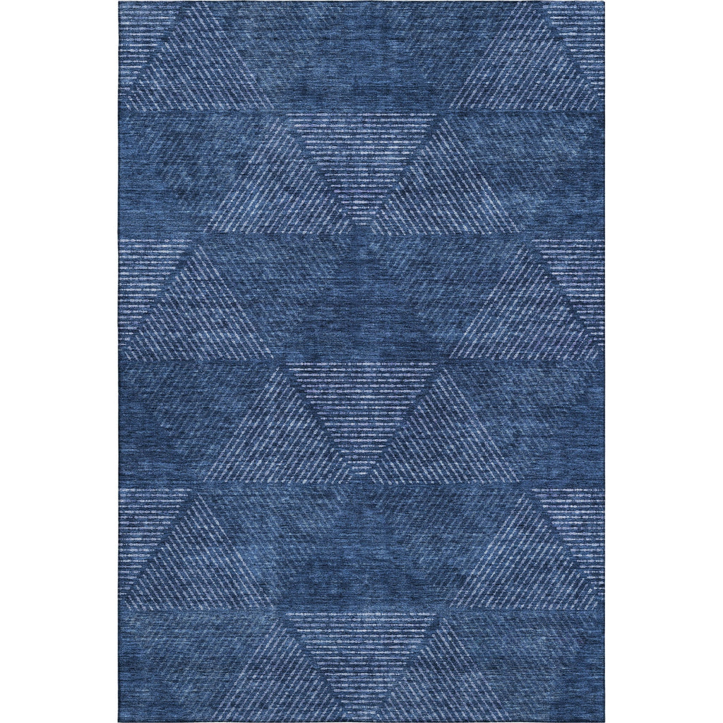 Piper Looms Mayfield Geometric AMF777 Navy Machine Washable Area Rug main image