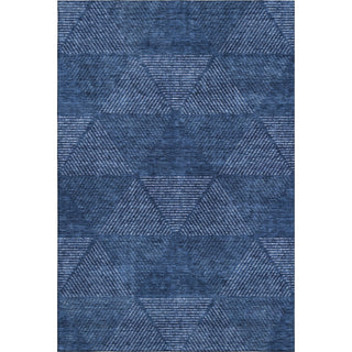Piper Looms Mayfield Geometric AMF777 Navy Machine Washable Area Rug main image