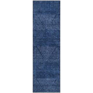 Piper Looms Mayfield Geometric AMF777 Navy Machine Washable Area Rug Runner Main Image