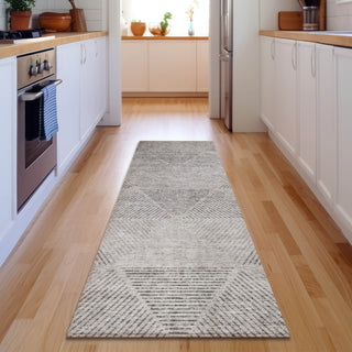 Piper Looms Mayfield Geometric AMF777 Taupe Machine Washable Area Rug Runner Lifestyle Image Feature