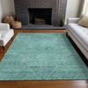 Piper Looms Mayfield Geometric AMF777 Teal Machine Washable Area Rug Lifestyle Image Feature