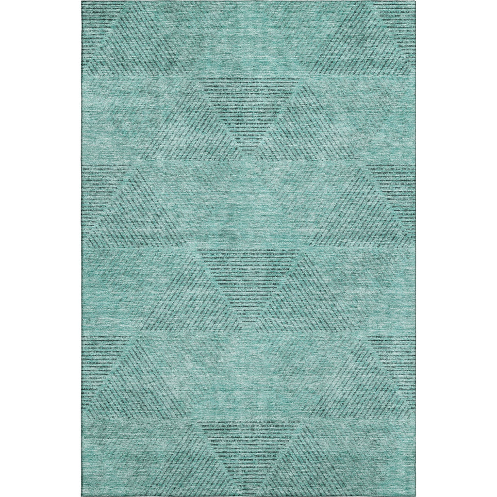 Piper Looms Mayfield Geometric AMF777 Teal Machine Washable Area Rug main image