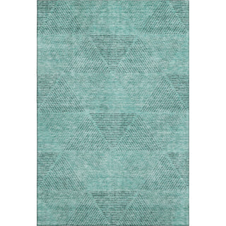 Piper Looms Mayfield Geometric AMF777 Teal Machine Washable Area Rug main image