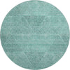 Piper Looms Mayfield Geometric AMF777 Teal Machine Washable Area Rug Round Main Image