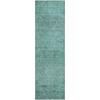 Piper Looms Mayfield Geometric AMF777 Teal Machine Washable Area Rug Runner Main Image
