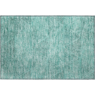 Piper Looms Mayfield Geometric AMF777 Teal Machine Washable Area Rug Scatter Main Image